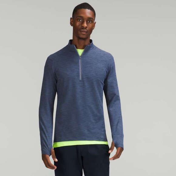 Lululemon Men's Surge Warm Half-Zip - Pale Blue - Picture 1 of 8